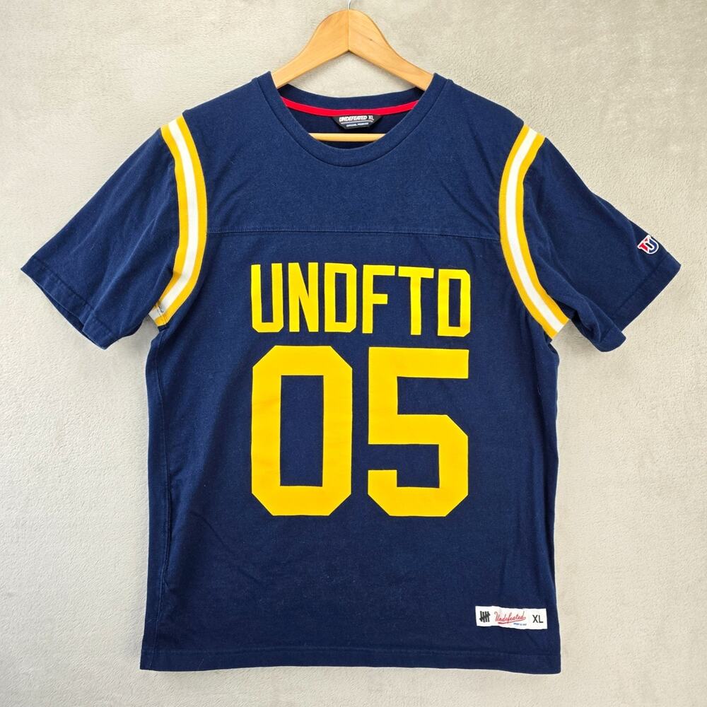 Undefeated Navy Gridiron Shirt Mens XL Blue Sports Jersey UNDFTD 05 Football